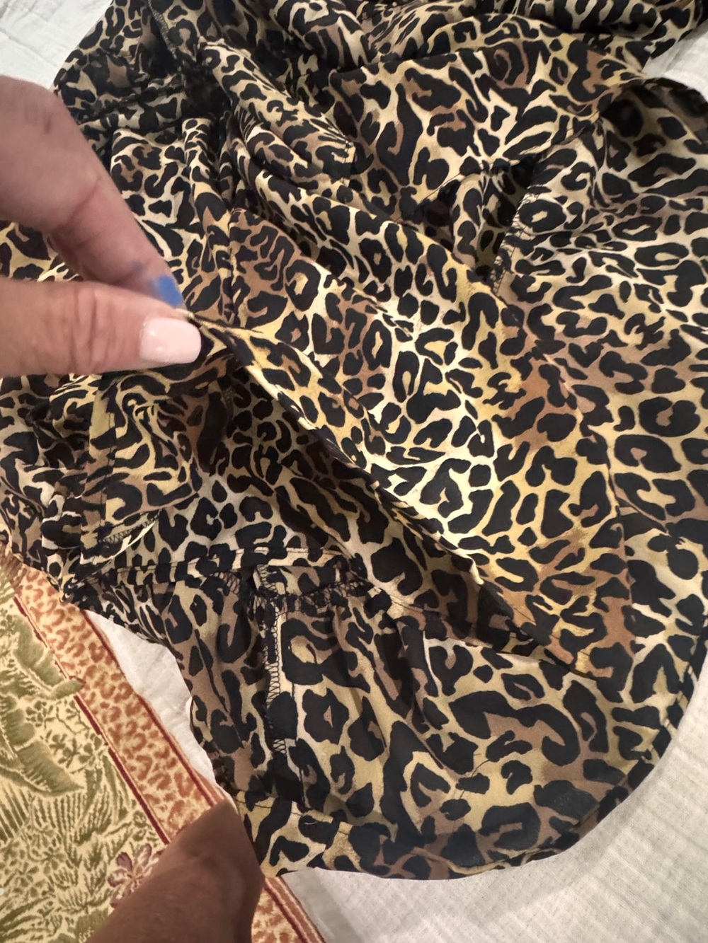 Lilly Pulitzer Leopard Print Off-Shoulder Rochelle Romper - Black & Cream - Picture 7 of 9